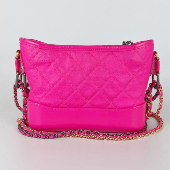 SOLD Chanel Gabrielle Small Rose Hot Pink Leather Shoulder Bag - Picture 2 of 10